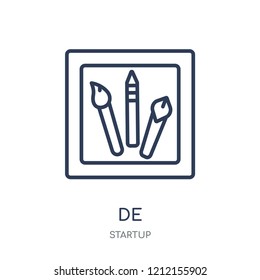 Design icon. Design linear symbol design from Startup collection. Simple outline element vector illustration on white background.