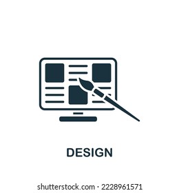 Design icon. Monochrome simple Project Planning icon for templates, web design and infographics