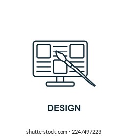 Design icon. Monochrome simple Project Planning icon for templates, web design and infographics