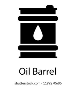 A design icon of oil barrel