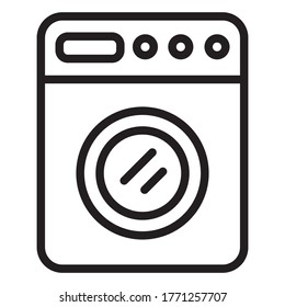 design icon outline of laundry. suitable for laundry business, apps, etc
