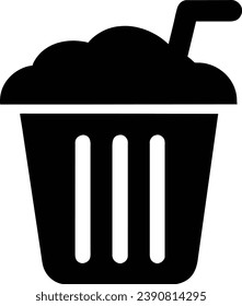 Design an icon representing popsicles in a glass cup.