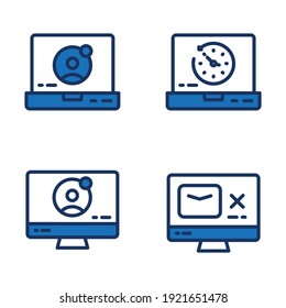 conjunto de iconos de diseño sobre comunicación y economía