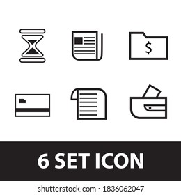 design icon set. icon design about offices. outline style design. icon design for applications and the web