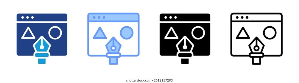 Design icon set multiple style collection