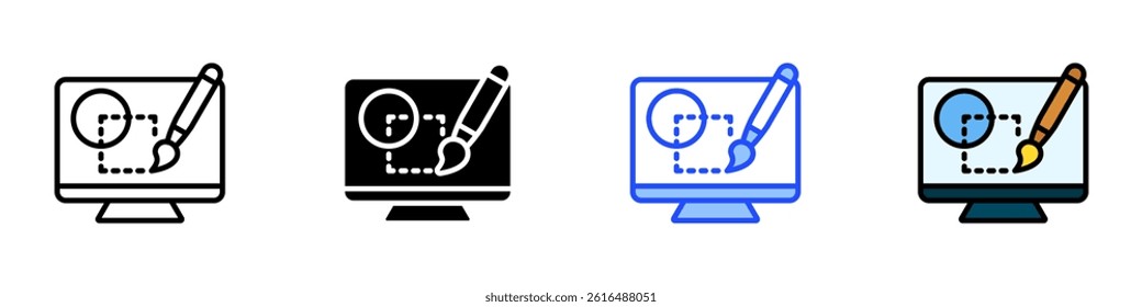 Design Icon Set With Multiple Style Collection