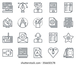 Design icon set suitable for info graphics, websites and print media. Black and white flat line icons.