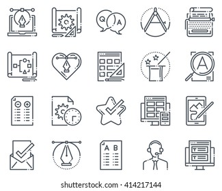 Design icon set suitable for info graphics, websites and print media.  Hand drawn style, pixel perfect line vector icons