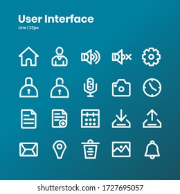 Design icon set UI style line