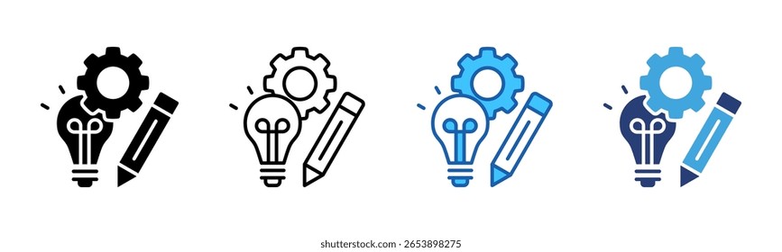 Coleção de vários estilos de folha de ícone de design