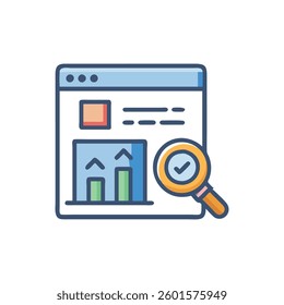 A design icon of site assessment suitable for construction planning.