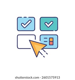 A design icon of site selection suitable for construction projects.