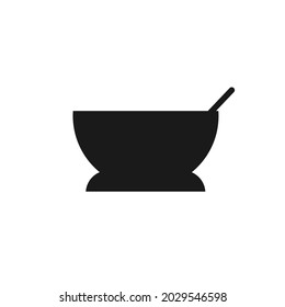 design icon or symbol of a bowl filled with food