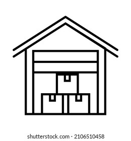 design icon or symbol for the form of a warehouse package