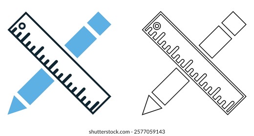 design icon vector, creativity, planning, and artistic work, creative, graphic, and architectural projects pictogram symbol ui and ux design, glyphs and stroke line