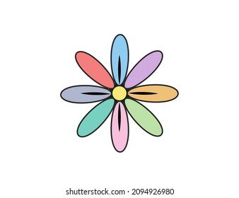 Design icon vector illustration of a flower (chamomile, gerbera, aster
