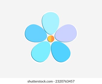 Icono de diseño ilustración vectorial de una flor (chaveta).