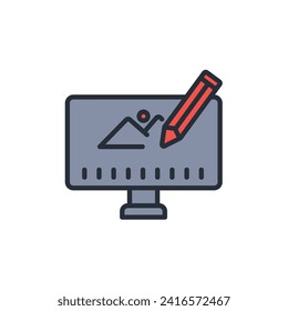 design icon. vector.Editable stroke.linear style sign for use web design,logo.Symbol illustration.