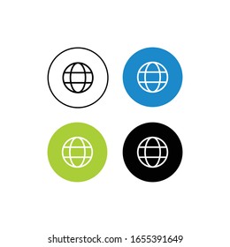 design icon web globe Vector Template