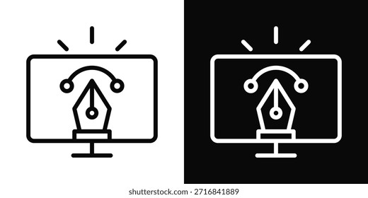 Estilo de fondo blanco y negro del icono del diseño