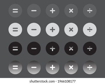 design icons for calculator, math icons, for learning apps