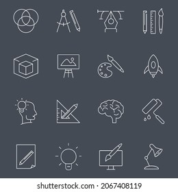 Design icons set. Design pack symbol vector elements for infographic web