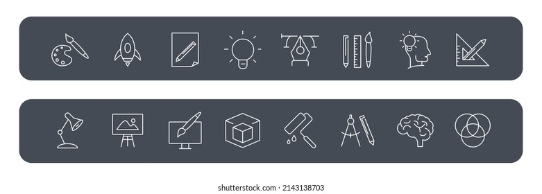 Design icons set . Design pack symbol vector elements for infographic web