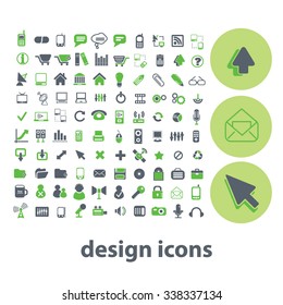 design icons, signs vector concept set for infographics, mobile, website, application
