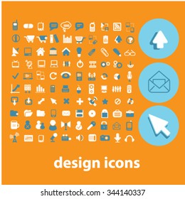 design icons, signs vector concept set for infographics, mobile, website, application
