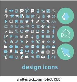 design icons, signs vector concept set for infographics, mobile, website, application
