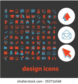 design icons, signs vector concept set for infographics, mobile, website, application
