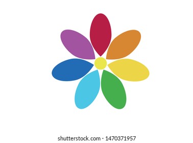 Design icons vector illustration of a flower (chamomile). 