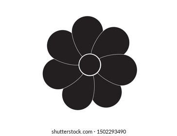 Design icons vector illustration of a flower (chamomile). 