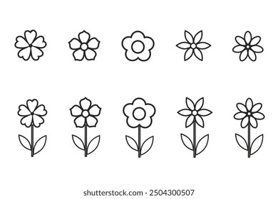 Design icons vector illustration of a flower (chamomile).