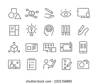 Design Icons - Vector Line. Editable Stroke.