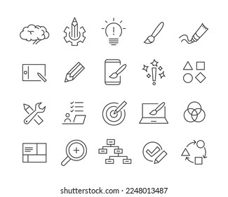 Design Icons - Vector Line. Editable Stroke.