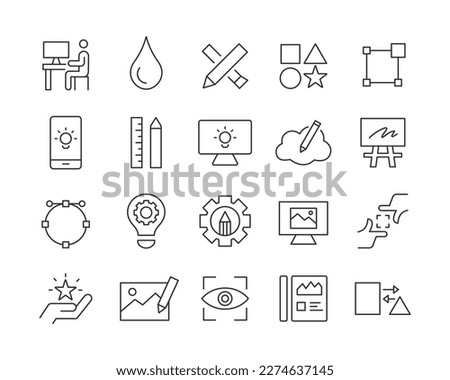 Design Icons - Vector Line. Editable Stroke.