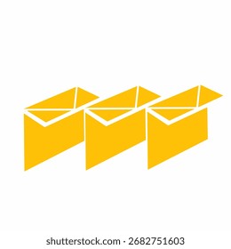 Idea de diseño en forma de una fila de letras alineadas en amarillo y un fondo blanco