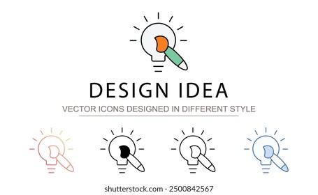 Design Idea icon design with white background stock illustration