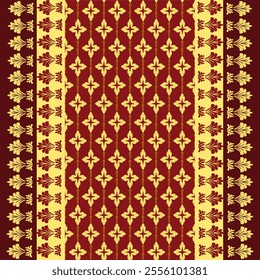 a design for a ikat damask pattern on red background
