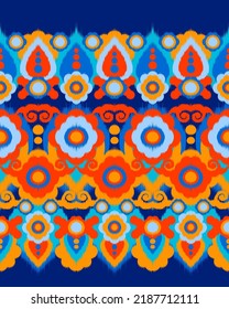 Design ikat pattern abstract geometric ikat ethnic, folk pattern Aztec style, Gyp sy, Mexican, Indian, Scandinavian, design ikat for background, wallpaper, carpet, wrapping, fabric, textile fashion. 