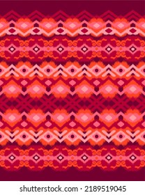 Design ikat pattern abstract geometric ikat ethnic, folk pattern Aztec style, Gyp sy, Mexican, Indian, Scandinavian, design ikat for background, wallpaper, carpet, wrapping, fabric, textile fashion. 
