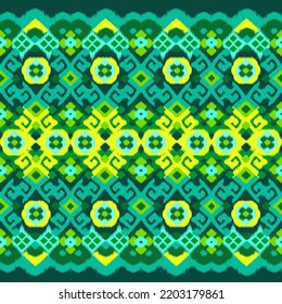 Design ikat pattern abstract geometric ikat ethnic, folk pattern Aztec style, Gyp sy, Mexican, Indian, Scandinavian, design ikat for background, wallpaper, carpet, wrapping, fabric, textile fashion. 
