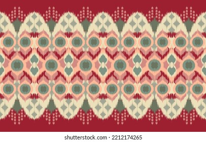 Design ikat pattern abstract geometric ikat ethnic, folk pattern Aztec style, Gyp sy, Mexican, Indian, Scandinavian, design ikat for background, wallpaper, carpet, wrapping, fabric, textile fashion. 