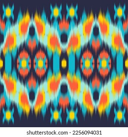 Design ikat pattern abstract geometric ikat ethnic, folk pattern Aztec style, Gyp sy, Mexican, Indian, Scandinavian, design ikat for background, wallpaper, carpet, wrapping, fabric, textile fashion. 