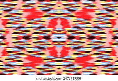Diseño ikat patrón abstracto geométrico ikat étnico, patrón popular estilo azteca, gitano sy, mexicano, indio, escandinavo, diseño ikat para fondo, Fondo de pantalla, alfombra, envoltura, tela, moda textil. 