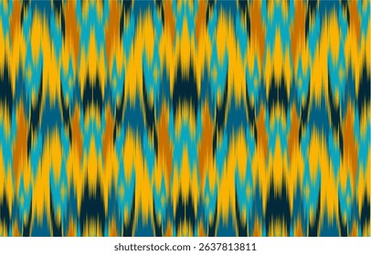 Design ikat pattern abstract geometric ikat ethnic, folk pattern Aztec style, Gyp sy, Mexican, Indian, Scandinavian, design ikat for background, wallpaper, carpet, wrapping, fabric, textile fashion. 