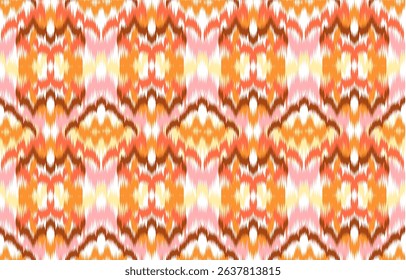 Design ikat pattern abstract geometric ikat ethnic, folk pattern Aztec style, Gyp sy, Mexican, Indian, Scandinavian, design ikat for background, wallpaper, carpet, wrapping, fabric, textile fashion. 