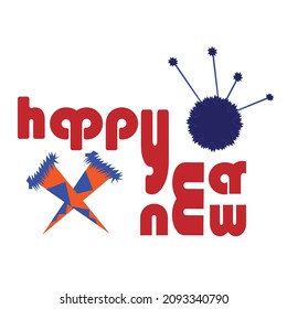 design illusration celebration of new year with concept colorful