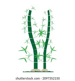 ilustración de diseño de un árbol de bambú con un estilo de diseño de varios conceptos